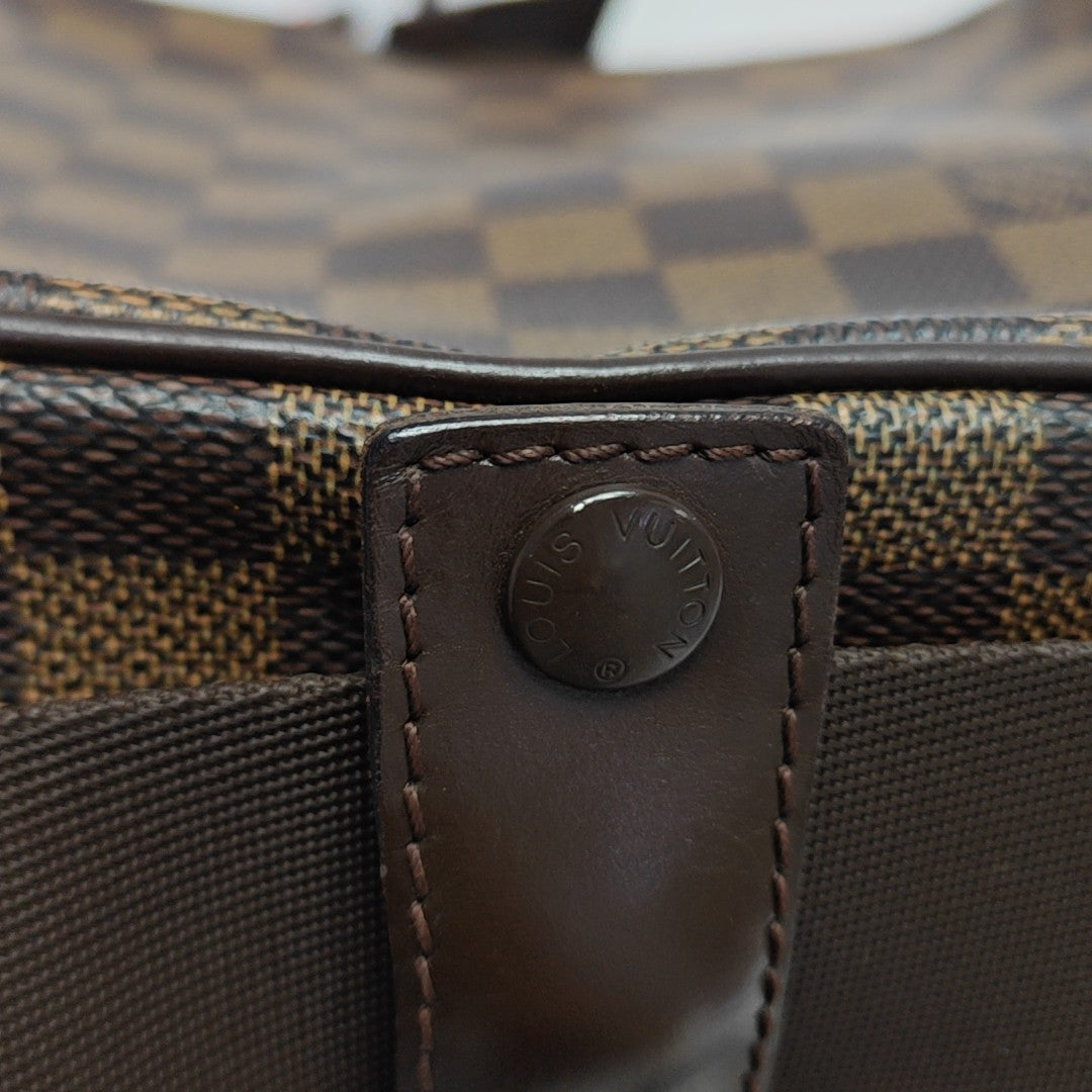 OLAV PM Damier Ebene Coated Canvas Brown