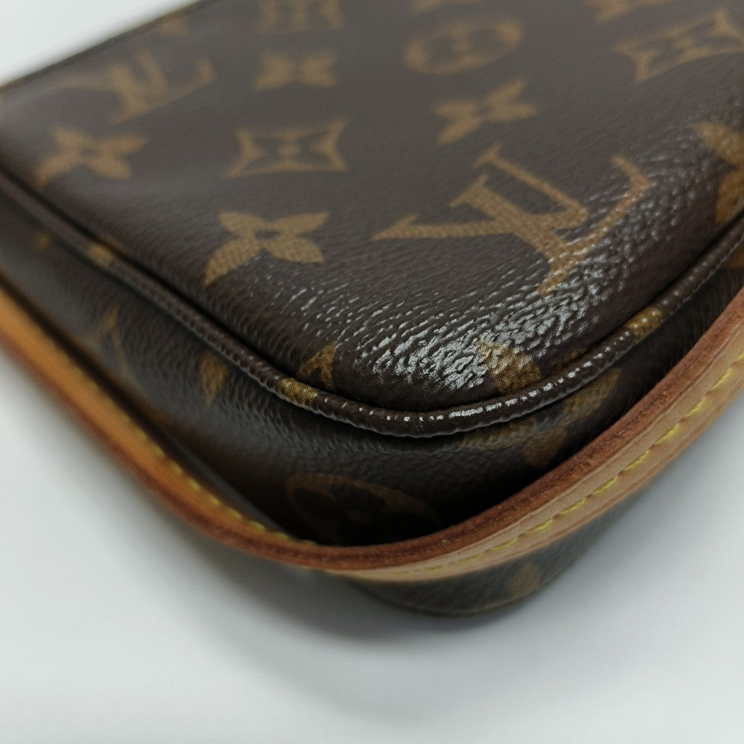 ACCESSOIRES GM Monogram Coated Canvas Brown