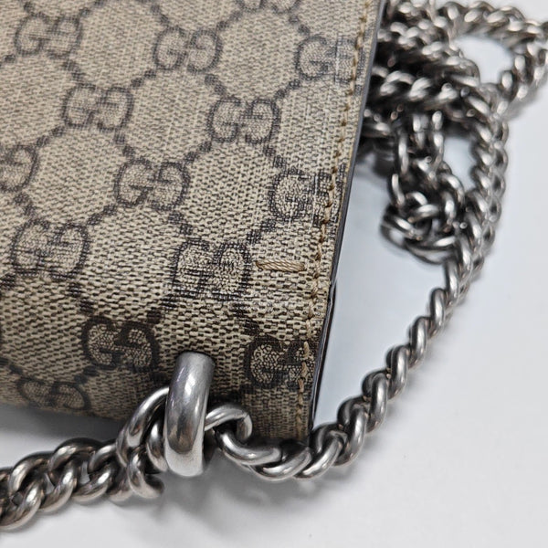 Dionysus Mini Monogram Coated Canvas Beige