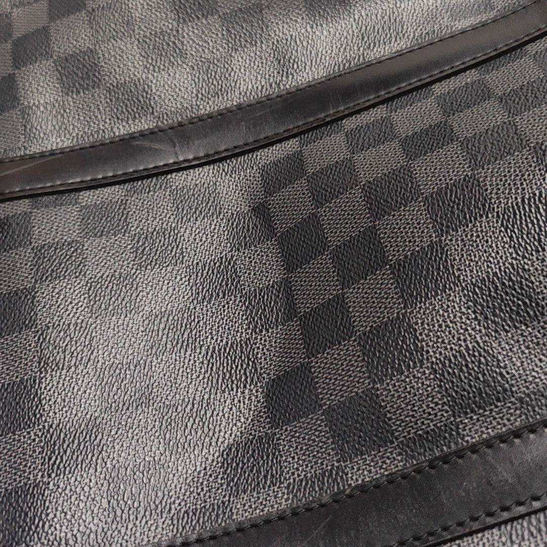 TADAO MM Damier Graphite Coated Canvas Gray