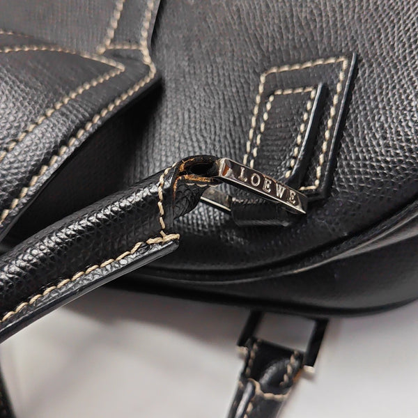 Calfskin Top Handle Bag Black