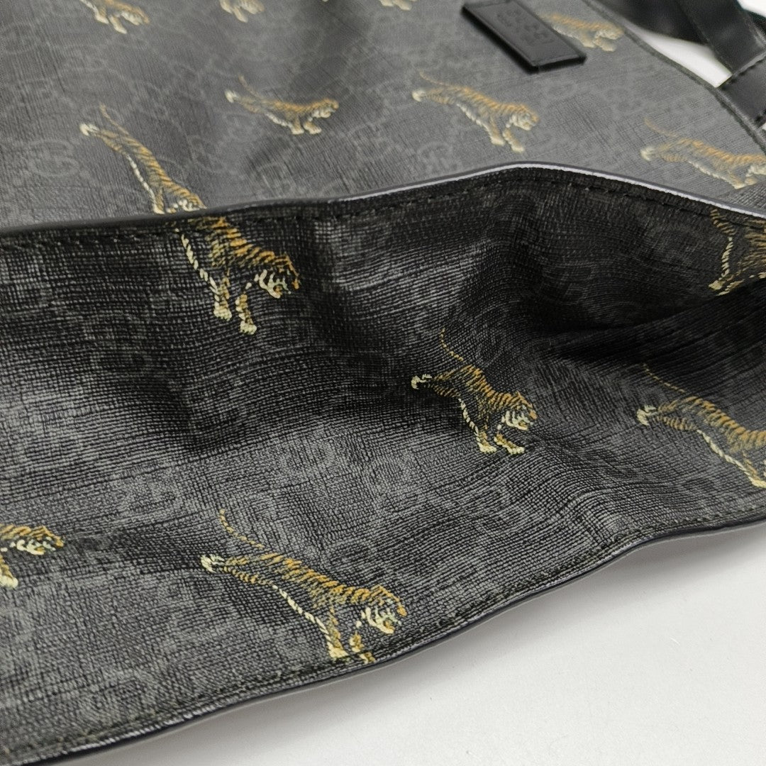 GG Supreme Monogram Coated Canvas Black