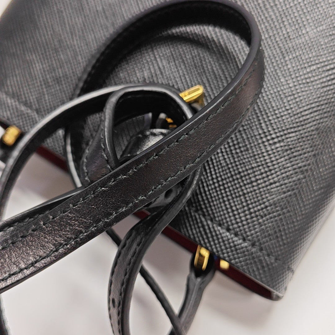 Panier Small Saffiano Calfskin Black