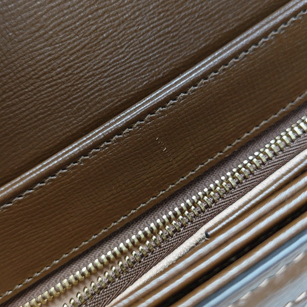 Horsebit 1955 Medium Monogram Coated Canvas Beige