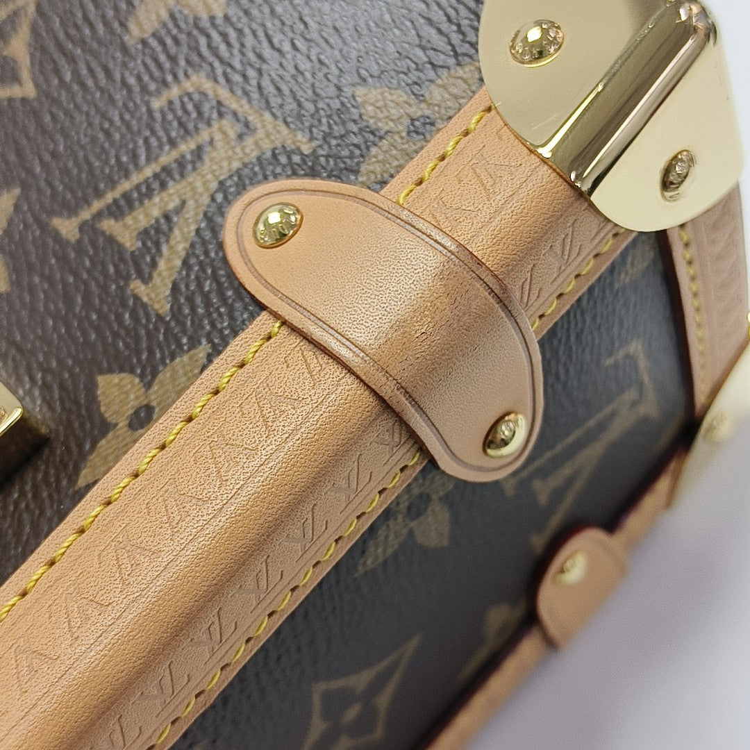 SIDE TRUNK MM Monogram Coated Canvas Brown
