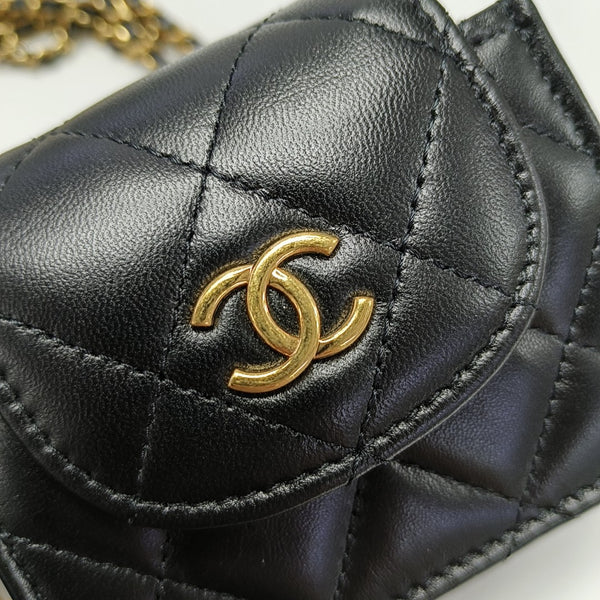 WOC Quilted Lambskin Black