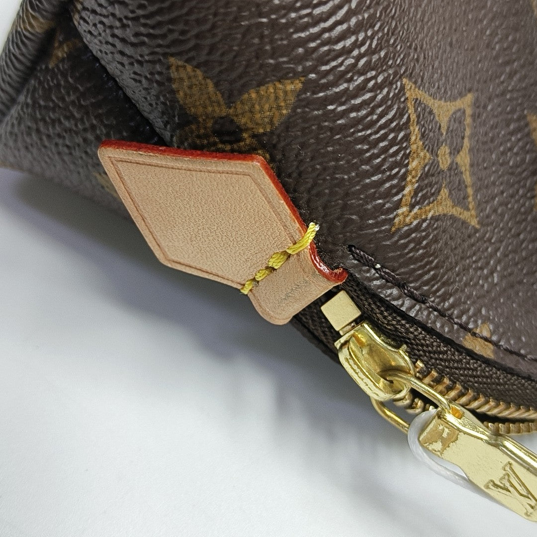 COSMETIC PM Monogram Coated Canvas Brown