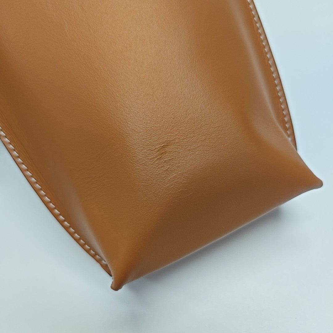 Calfskin Crossbody Bag Brown