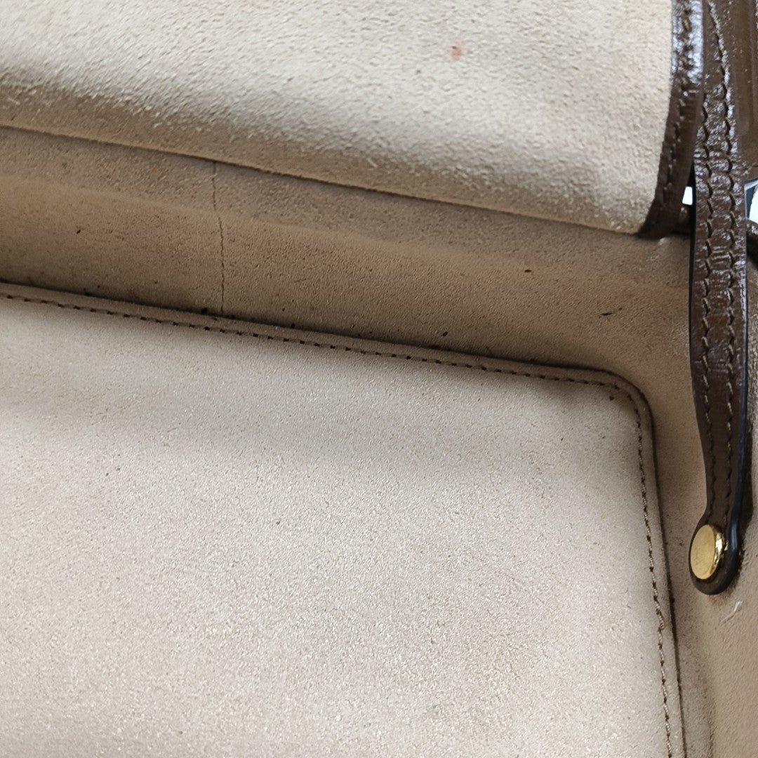 Monogram Coated Canvas Shoulder Bag Black