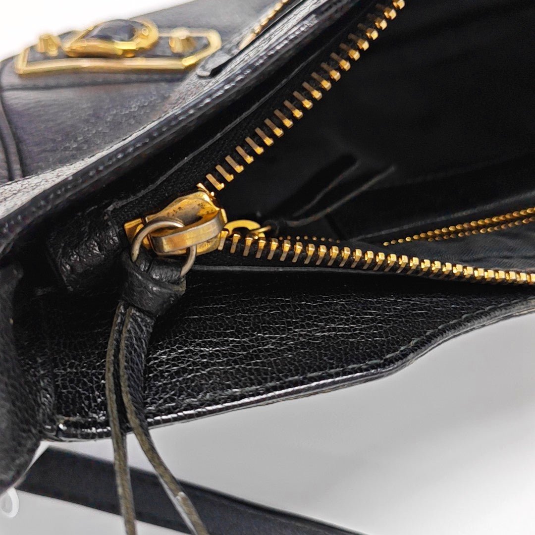 Authenticated pre-owned  Classic Metallic Edge City Mini Lambskin Black - Shoulder Bag at Looply