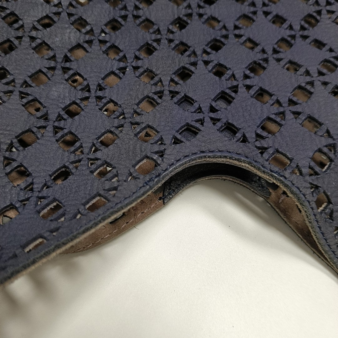 Calfskin Top Handle Bag Blue