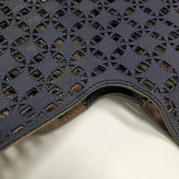 Calfskin Top Handle Bag Blue