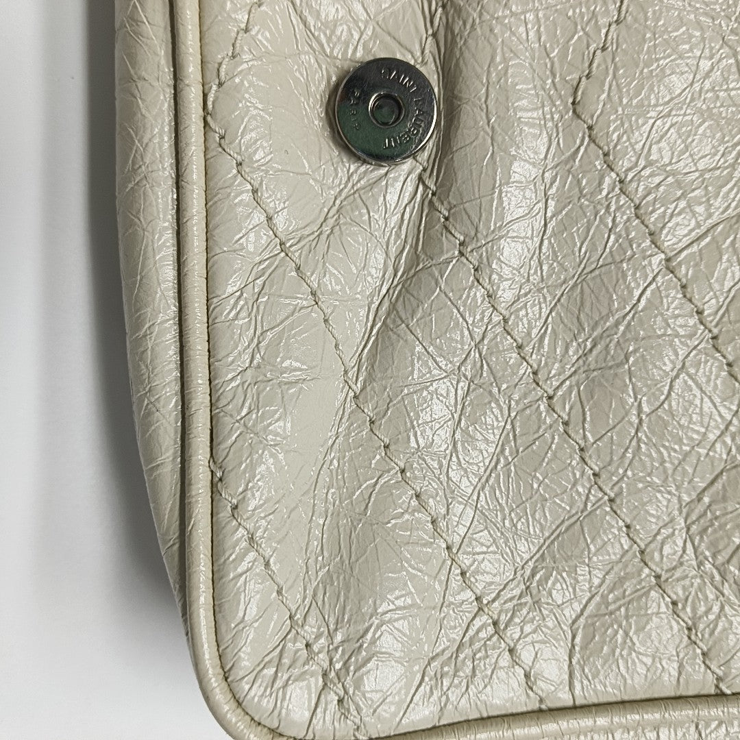 Authenticated pre-owned  NIKI Mini Chevron, Quilted Calfskin White - Shoulder Bag at Looply