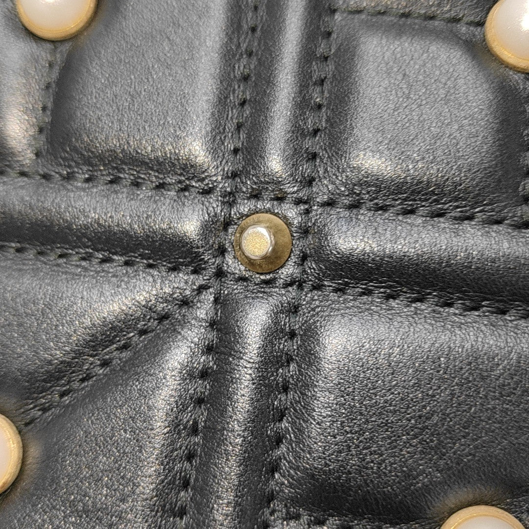 GG Marmont Medium Quilted Calfskin Black