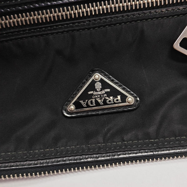 Nylon Top Handle Bag Black