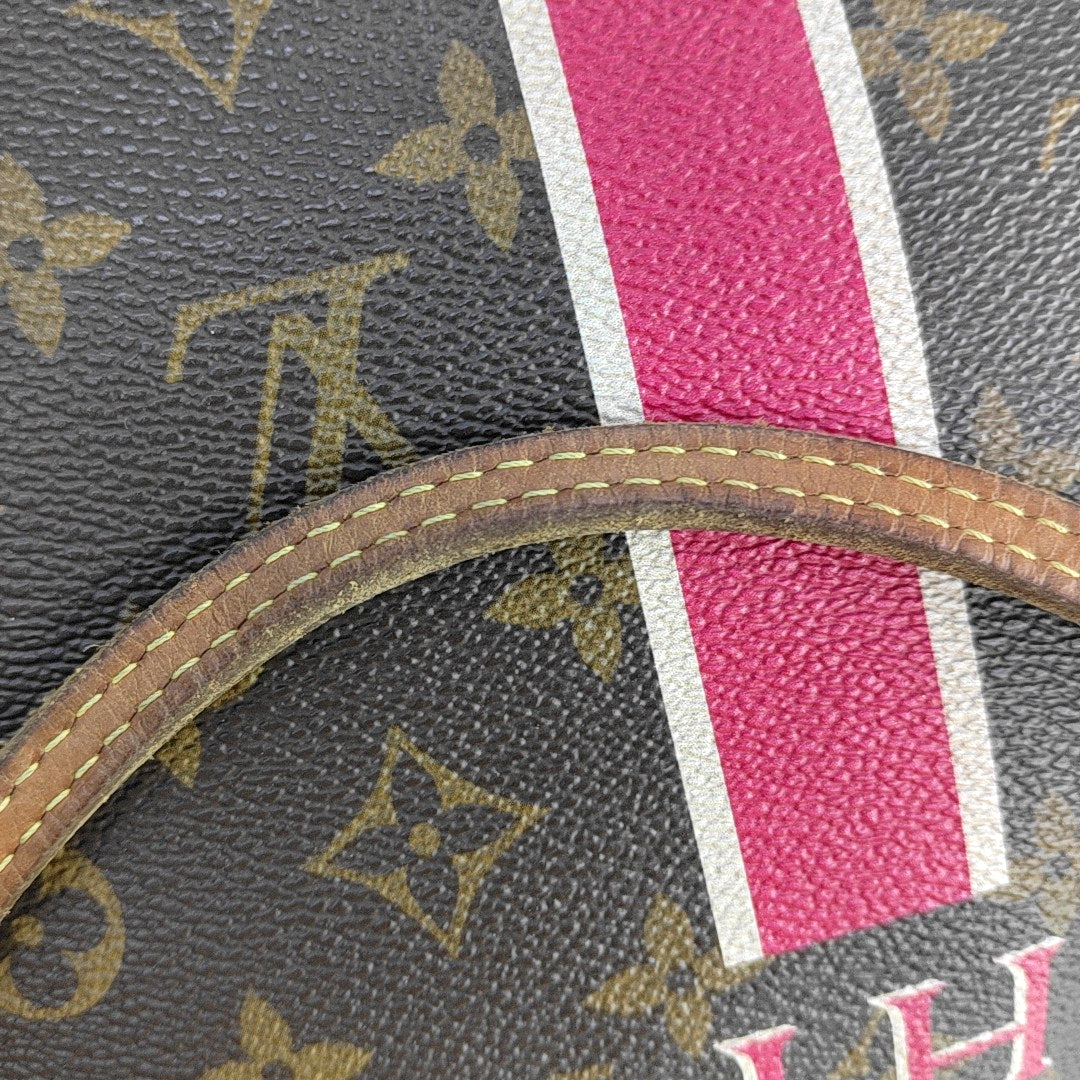 NEVERFULL MM Monogram Coated Canvas Brown