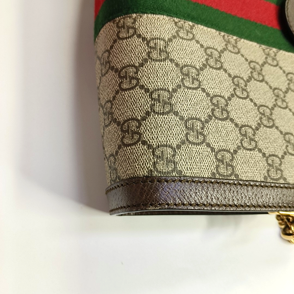 Authenticated pre-owned  Ophidia Small Monogram Coated Canvas Beige - Shoulder Bag at Looply