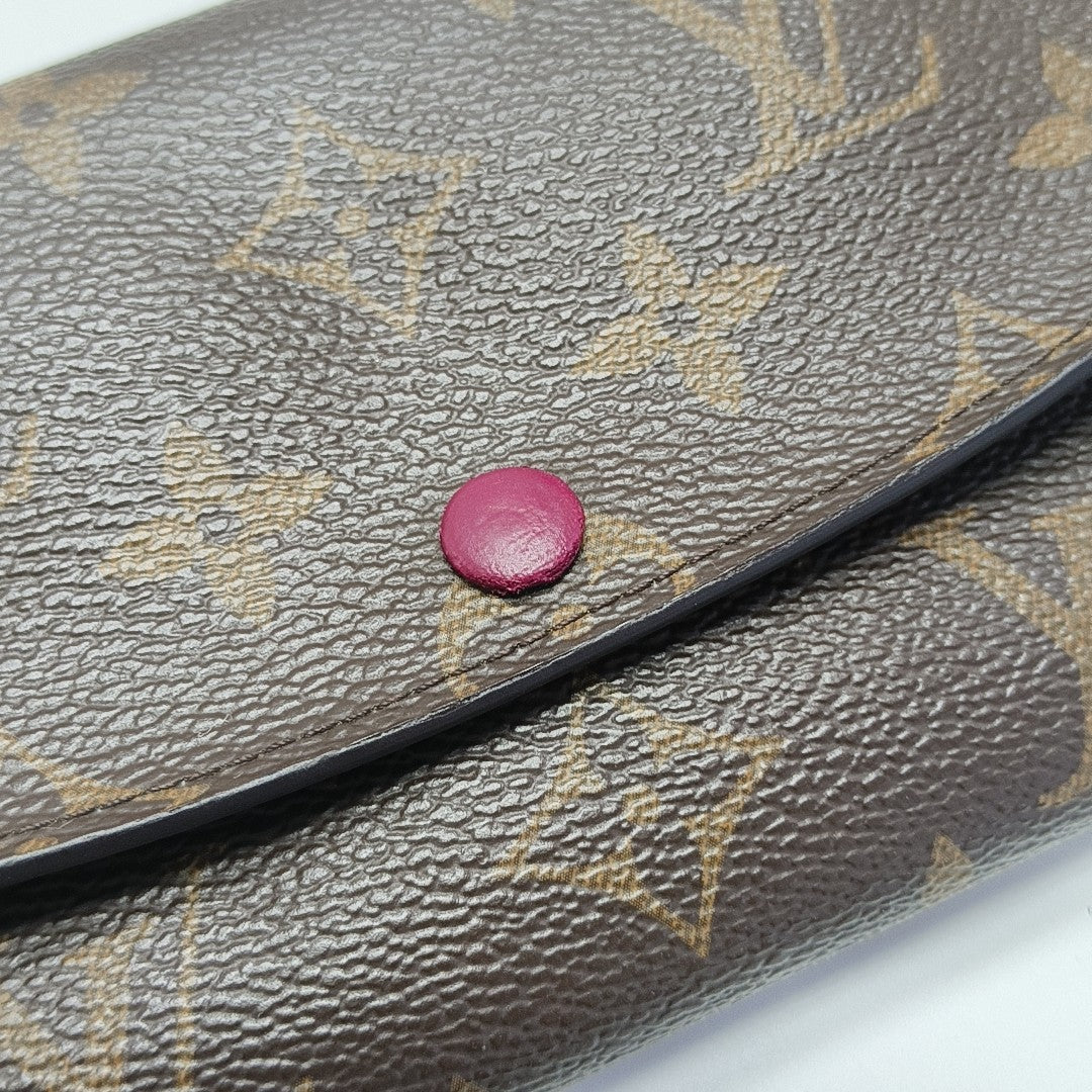 EMILIE Monogram Coated Canvas Brown Wallet