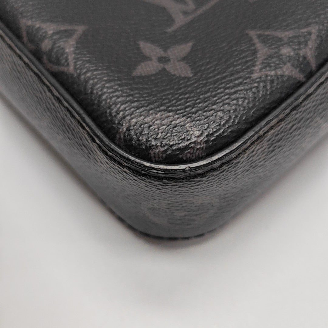 TRIO Monogram Coated Canvas Gray