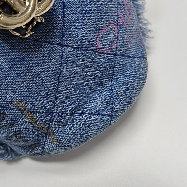 DRAWSTRING Quilted Denim Blue