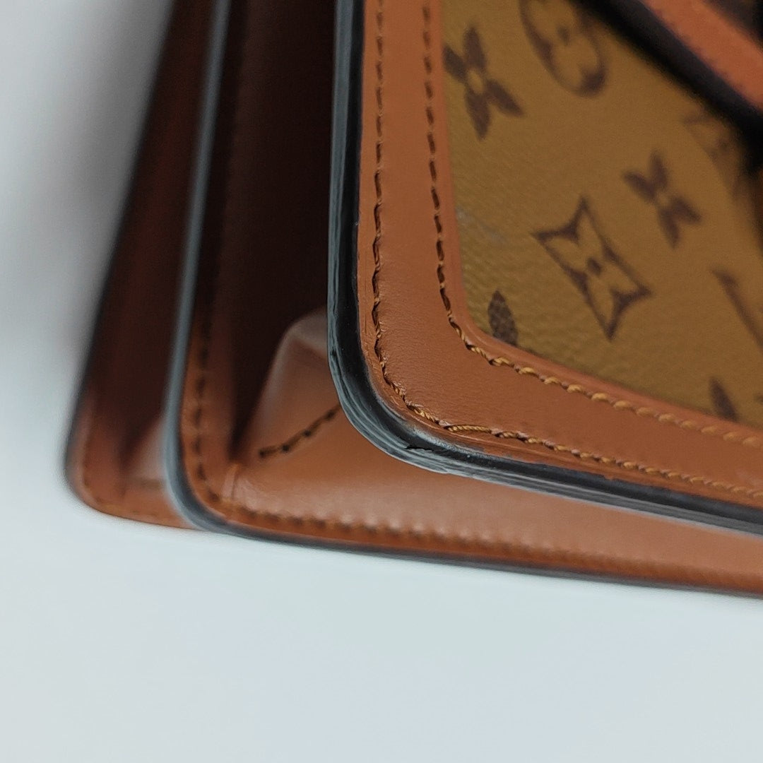 DAUPHINE MM Monogram Coated Canvas Brown