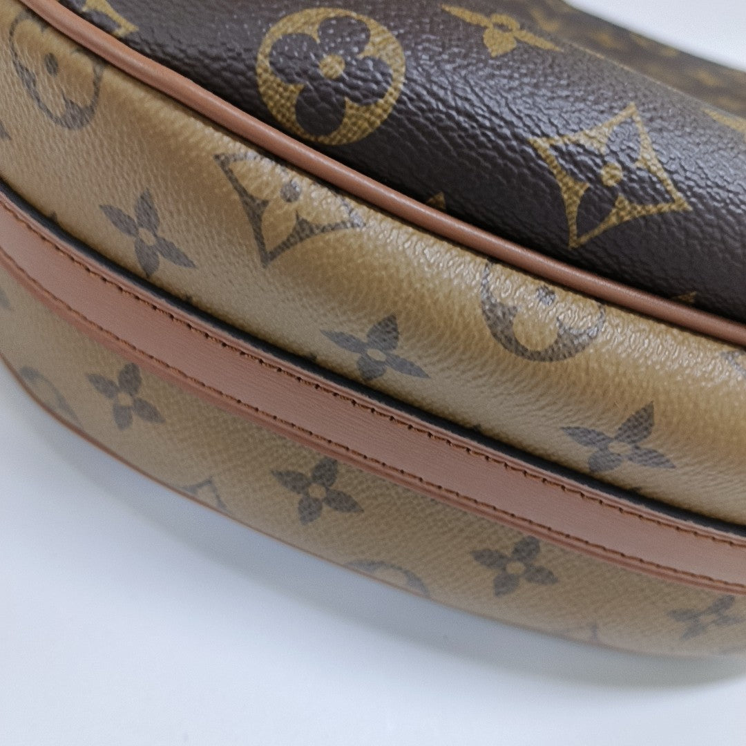LOOP HOBO Monogram Coated Canvas Brown