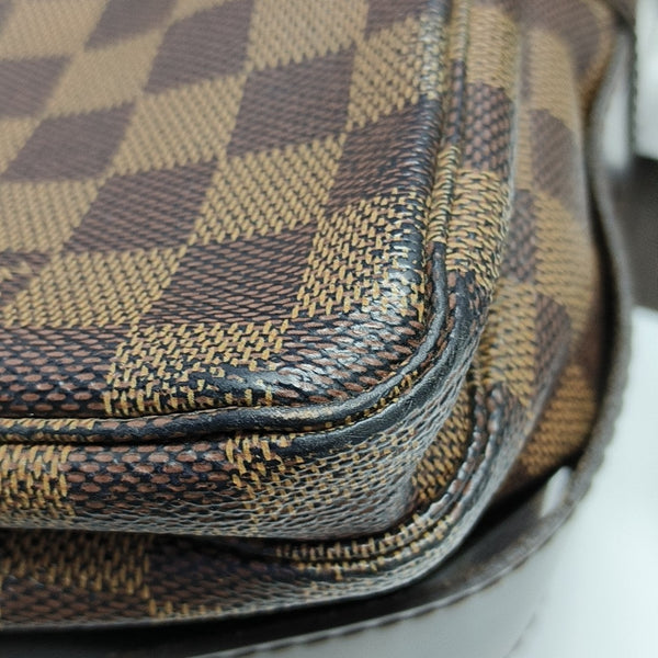 NAVIGLIO Damier Ebene Coated Canvas Brown
