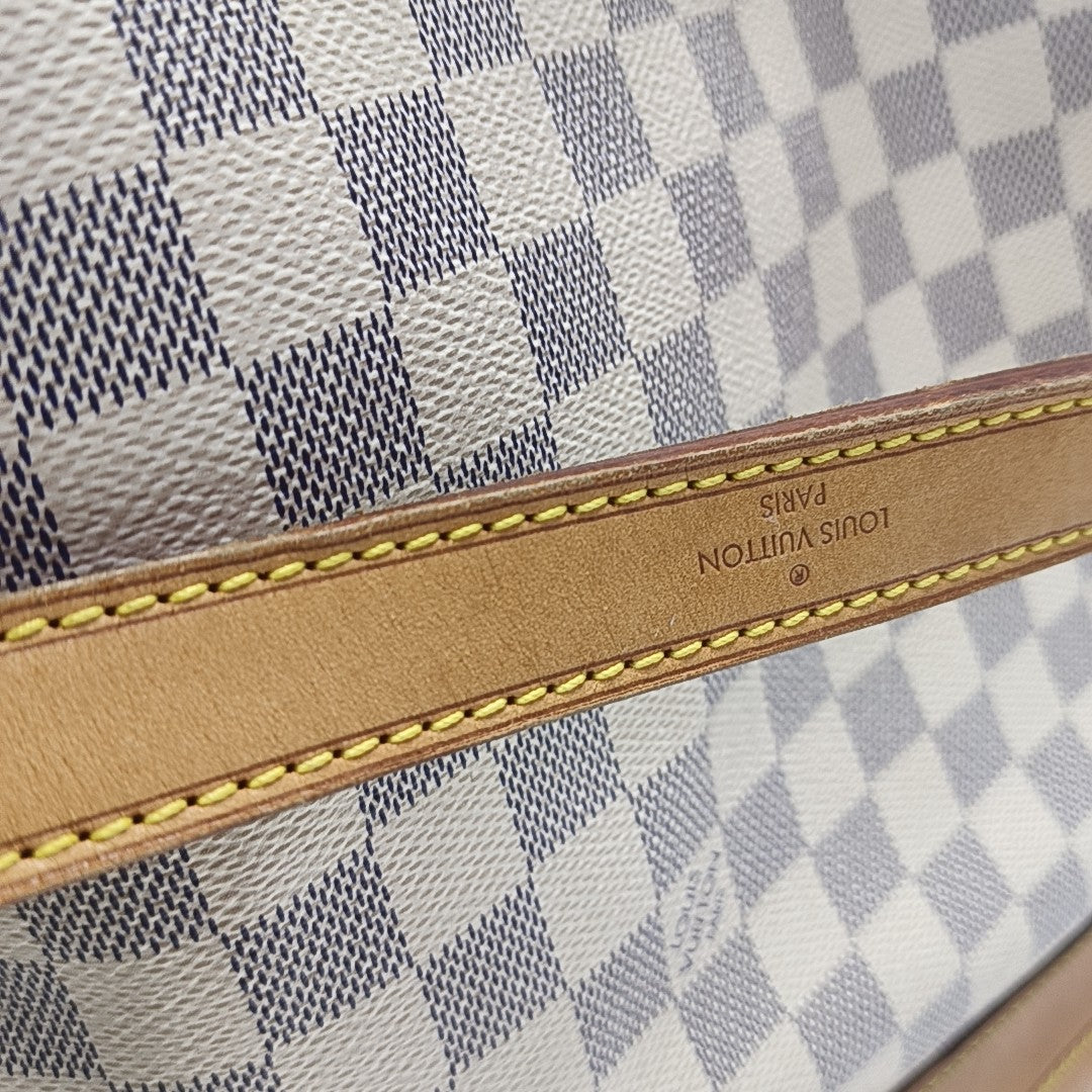 NOÉ GM Damier Azur Coated Canvas White