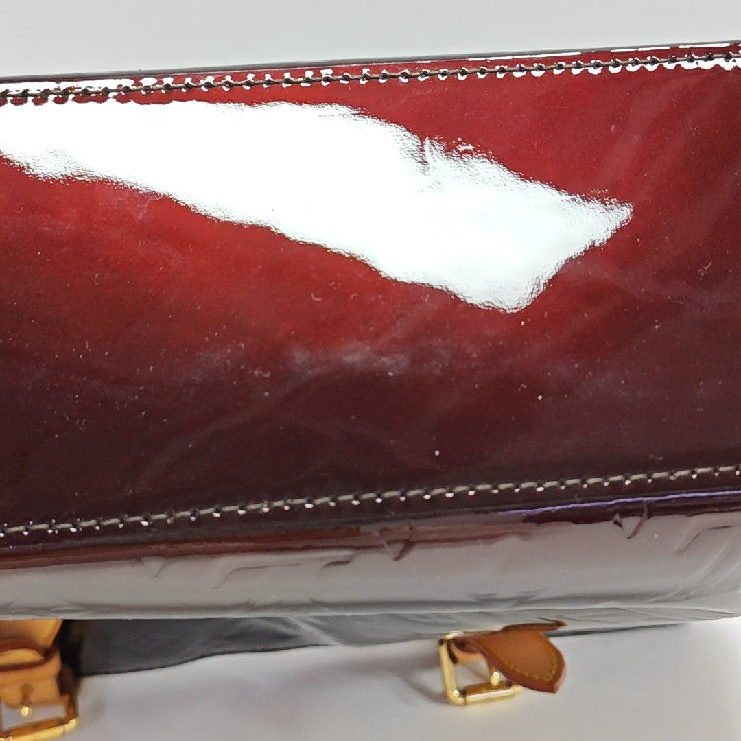 BRENTWOOD Monogram Patent Calfskin Red