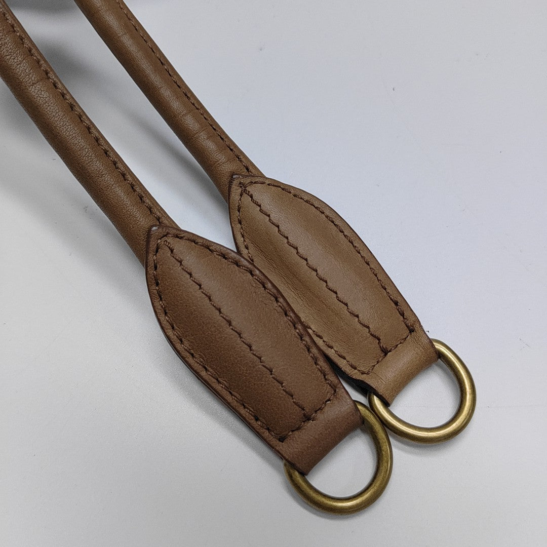 Calfskin Top Handle Bag Brown