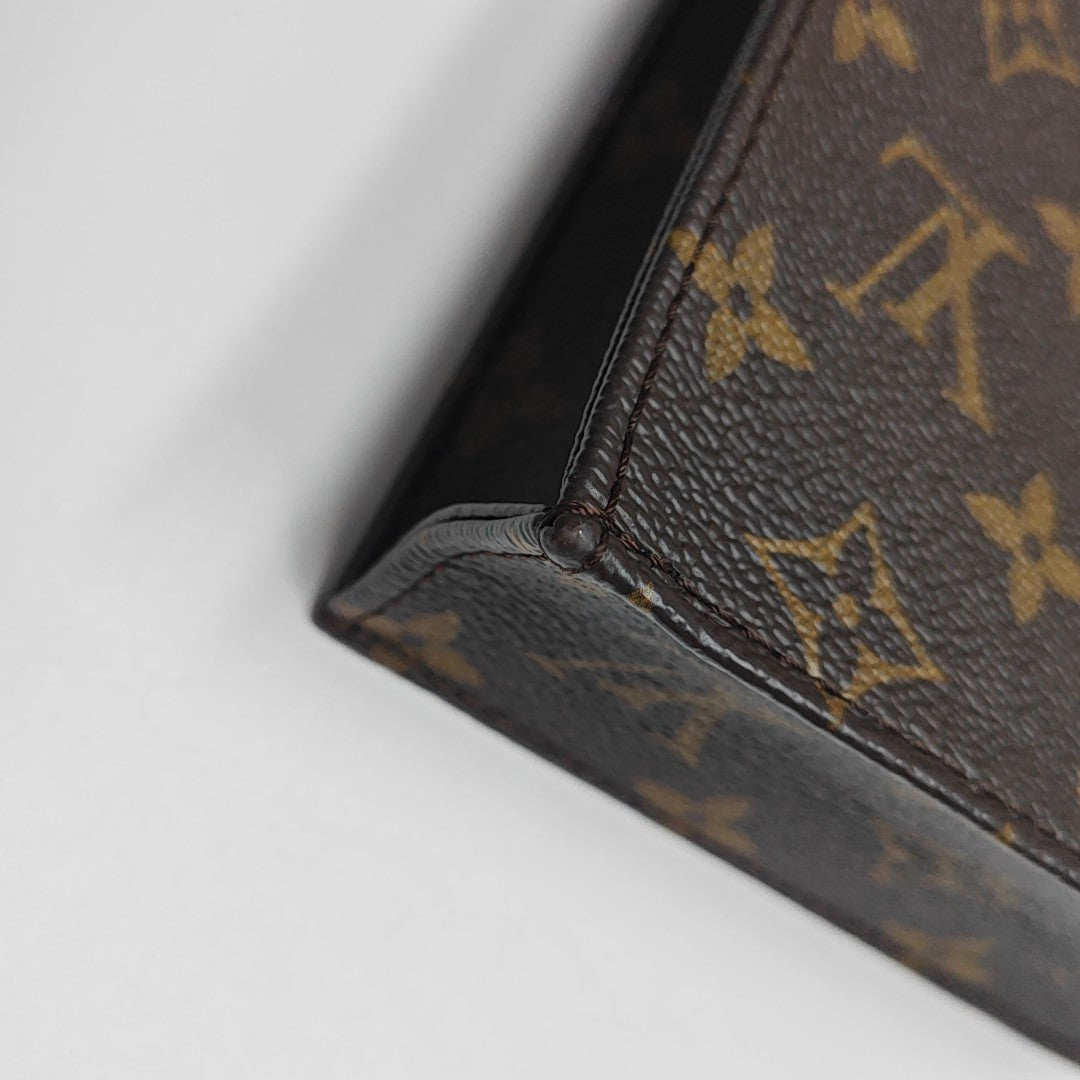 SAC PLAT Mini Monogram Coated Canvas Brown