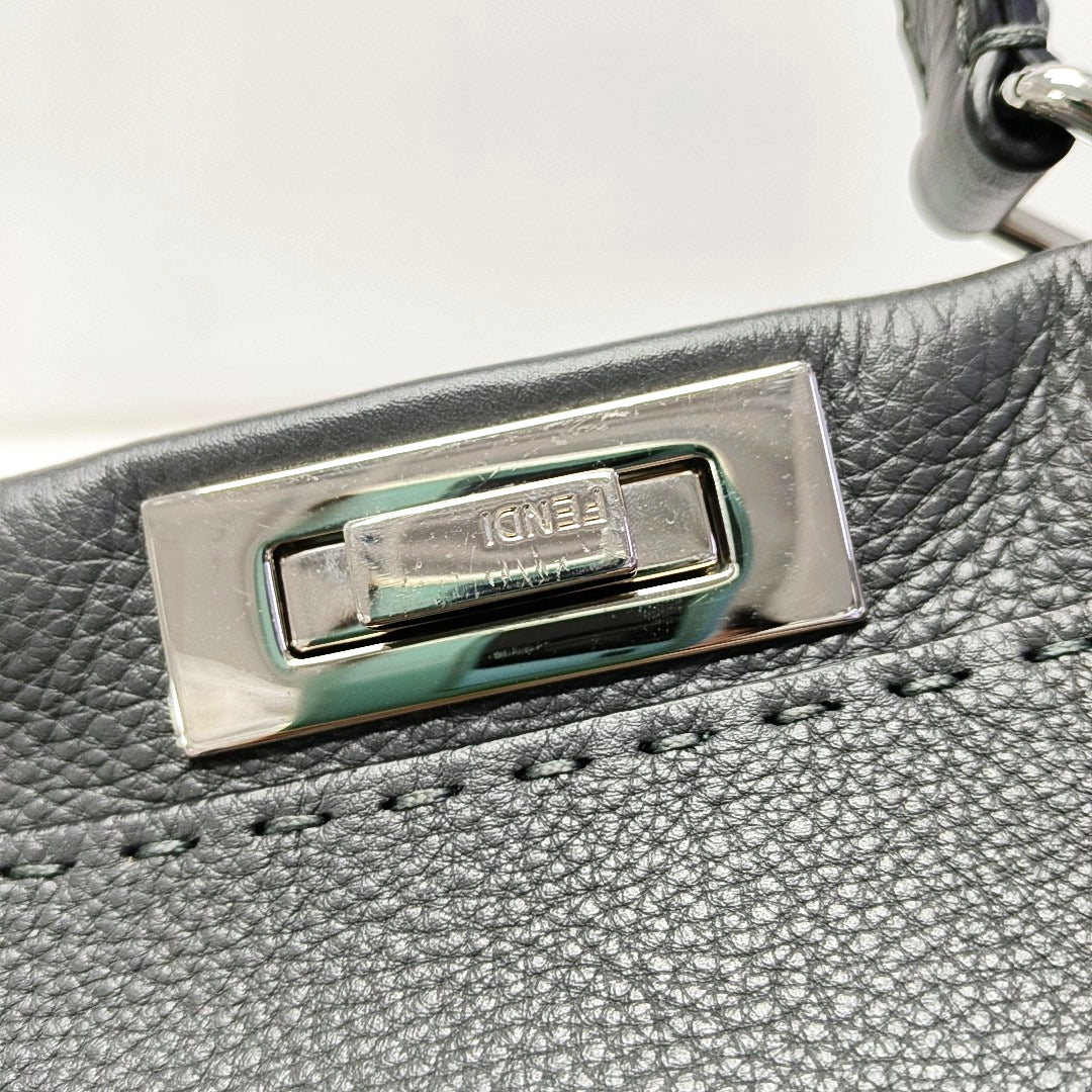Authenticated pre-owned  Peekaboo Medium Calfskin Gray - Tote Bag at Looply