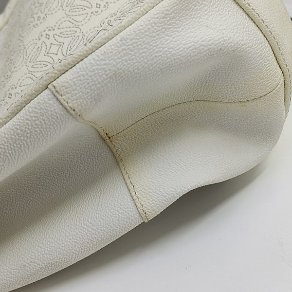 Monogram Calfskin Shoulder Bag White