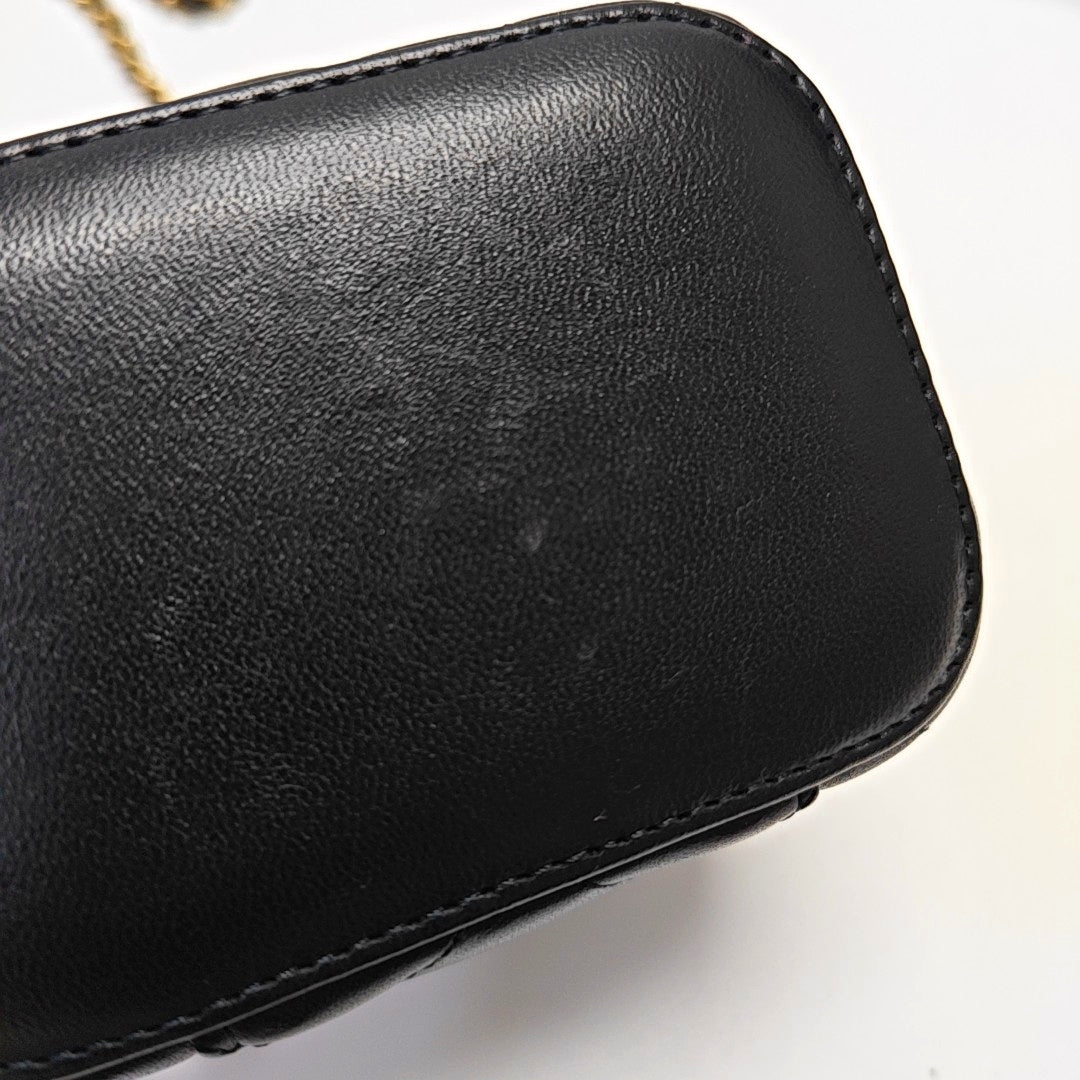 Authenticated pre-owned  VANITY CASE Small Quilted Lambskin Black - Shoulder Bag at Looply