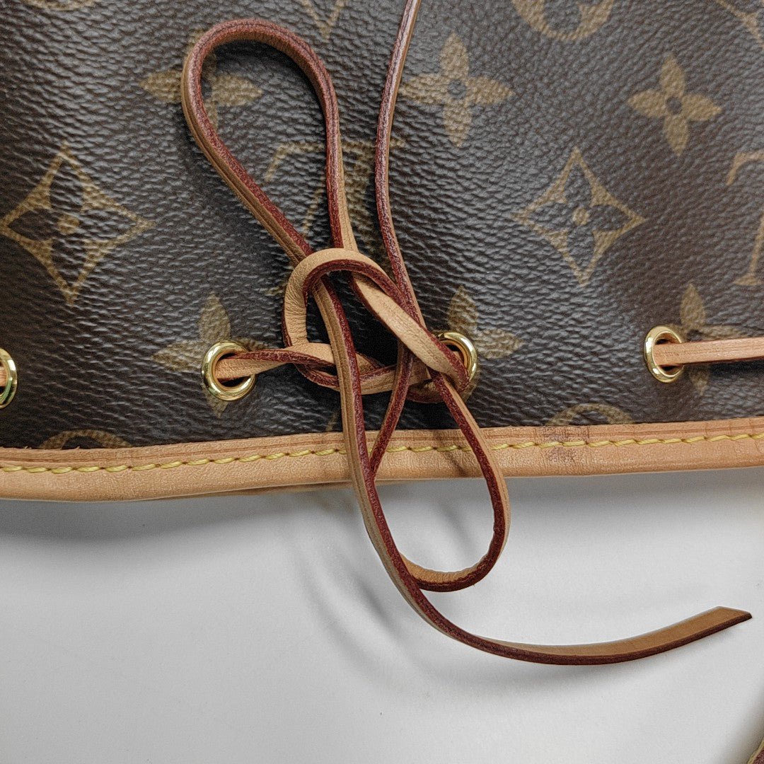 NÉONOÉ Nano Monogram Coated Canvas Brown
