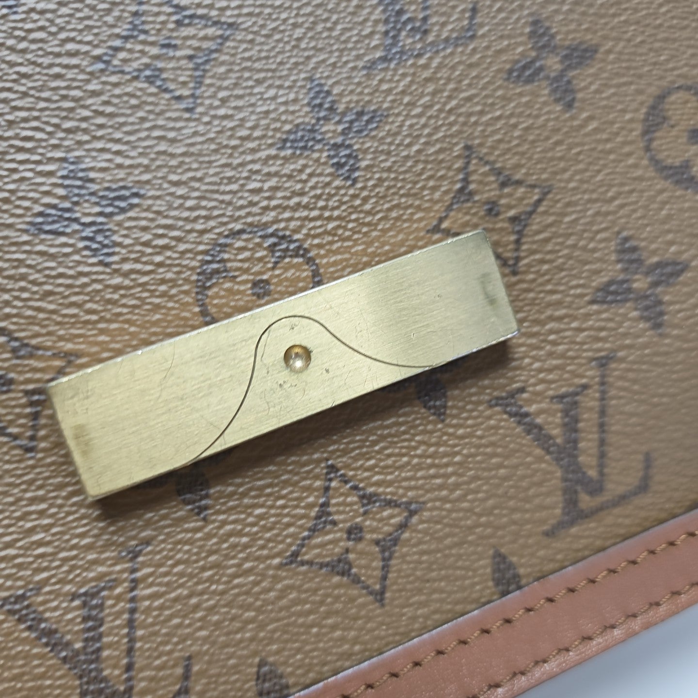 DAUPHINE MM Monogram Coated Canvas Brown