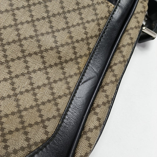 Coated Canvas Crossbody Bag Beige
