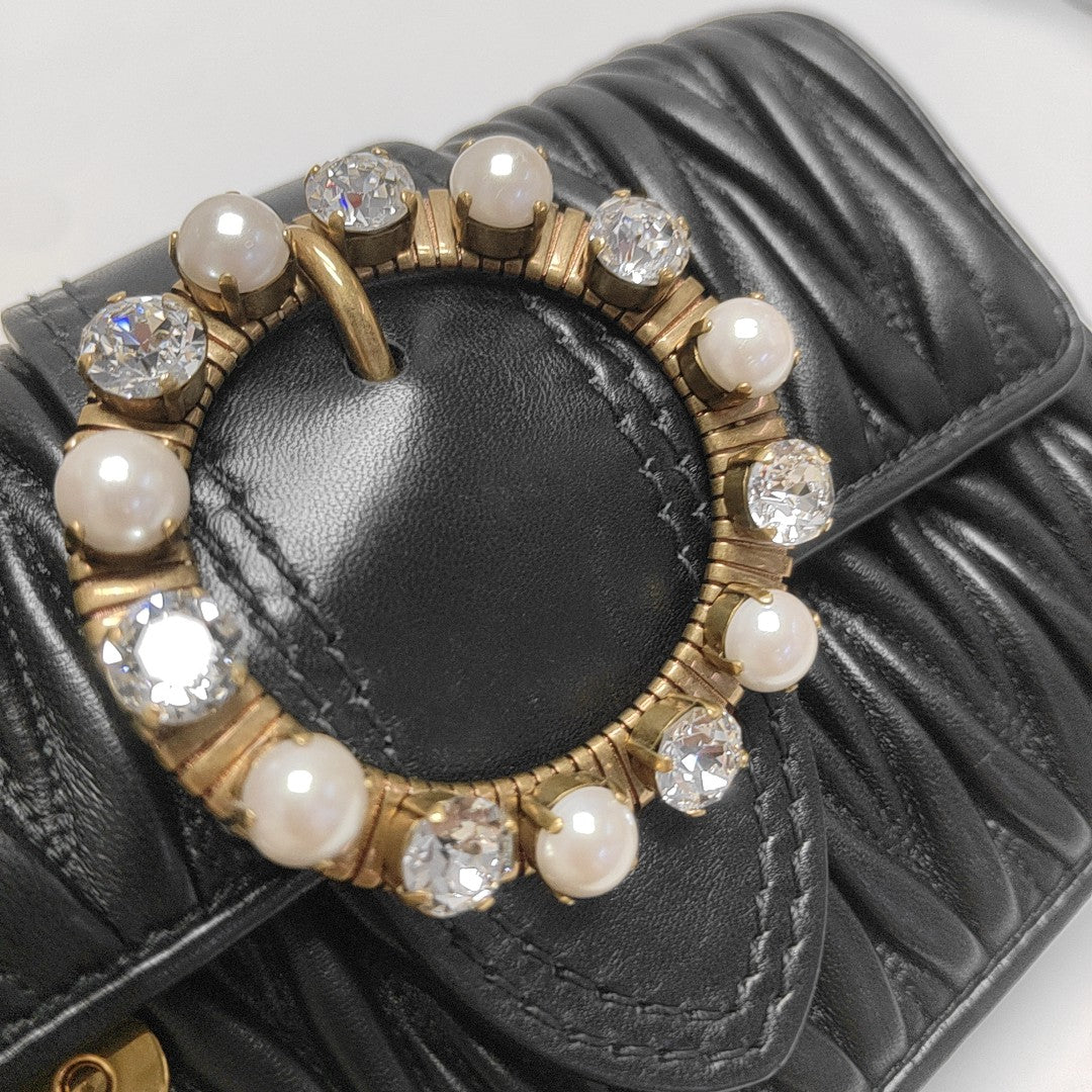 Matelassé Quilted Lambskin Black