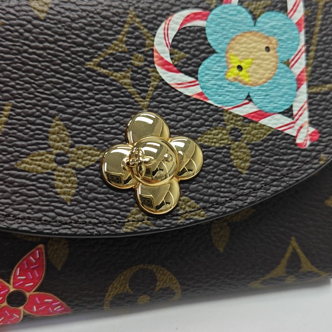 ROSALIE Monogram Coated Canvas Brown Card Holder