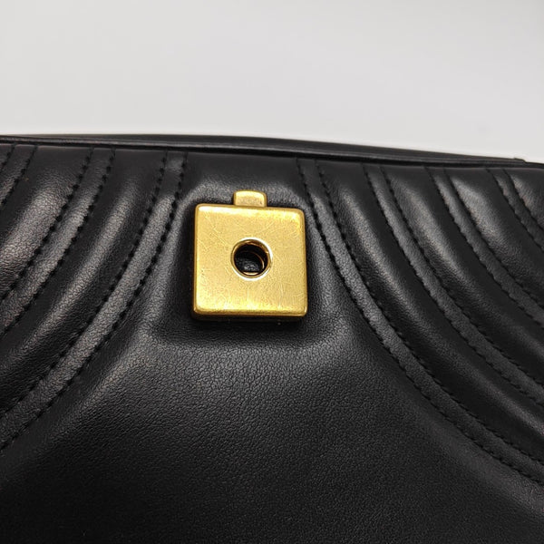 GG Marmont Small Quilted Calfskin Black