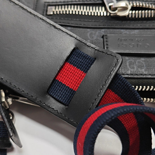 GG Imprime Small Monogram Coated Canvas Black