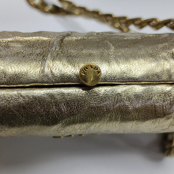 Lambskin Shoulder Bag Gold
