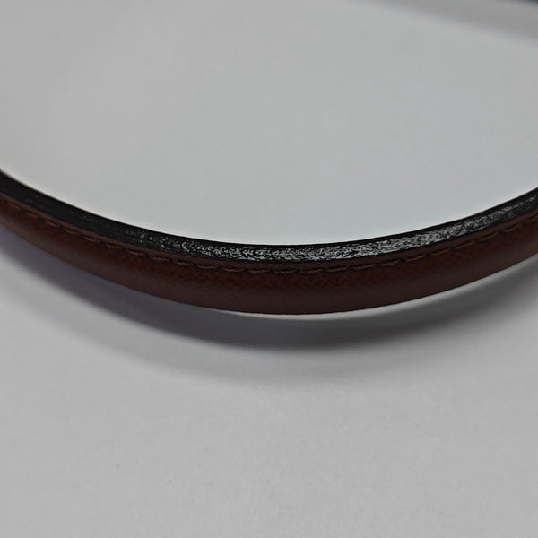 Coated Canvas Top Handle Bag Brown