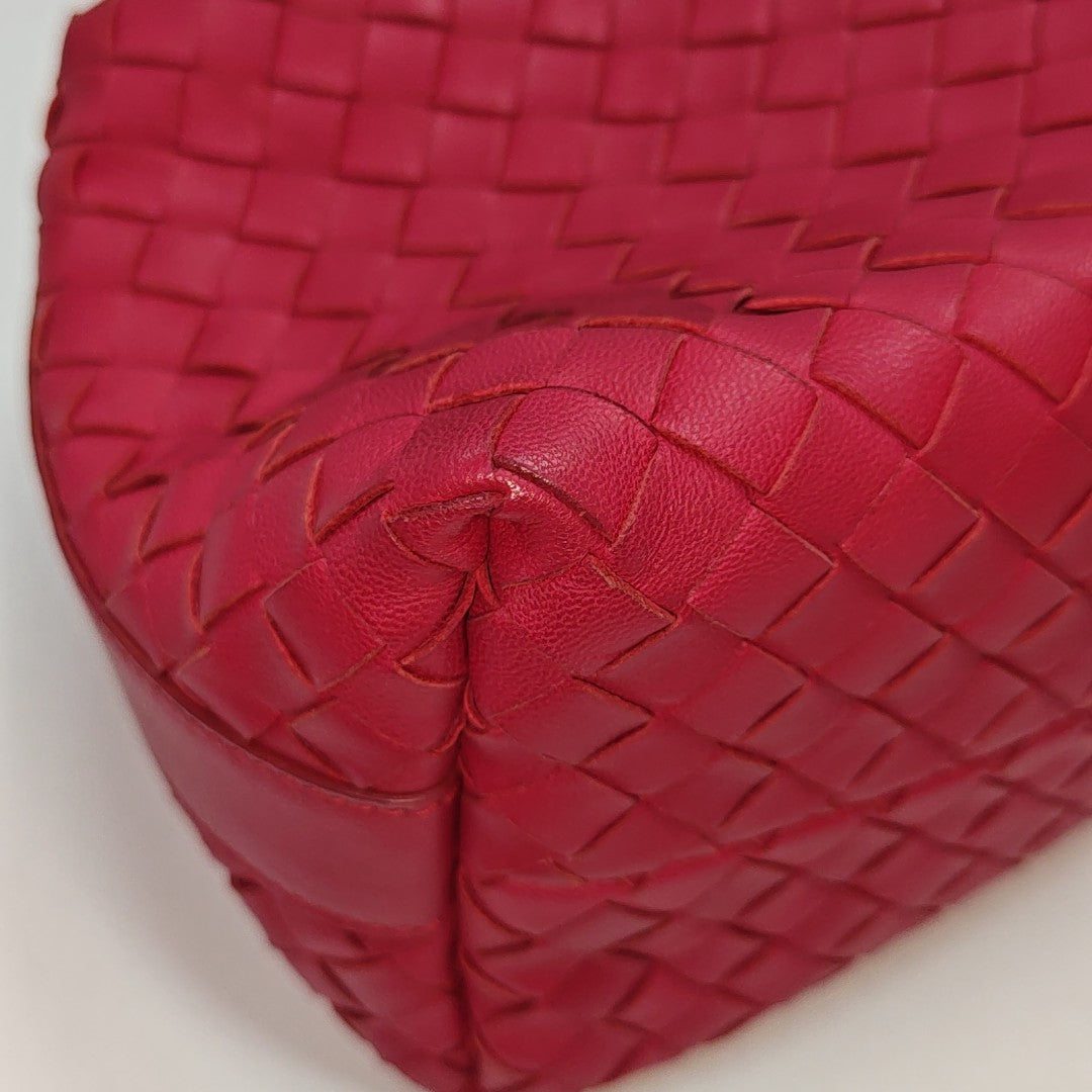 Lambskin Top Handle Bag Red