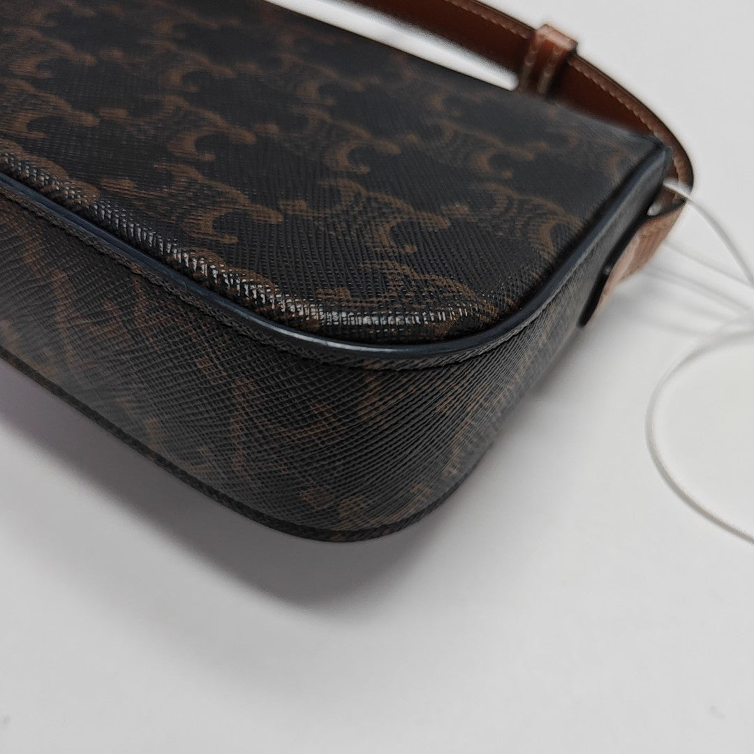 TRIOMPHE Small Coated Canvas Brown