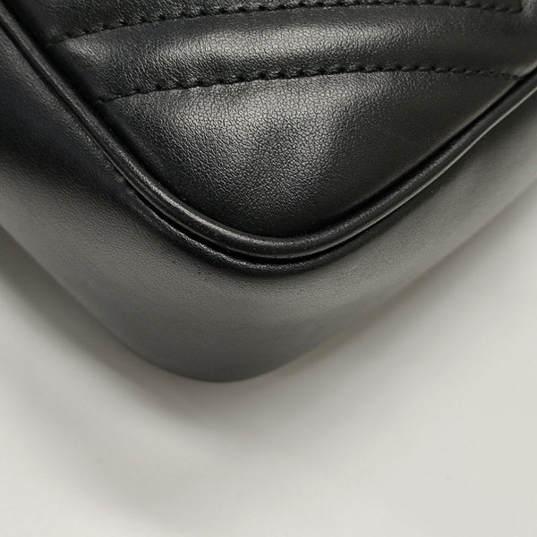GG Marmont Small Quilted Calfskin Black
