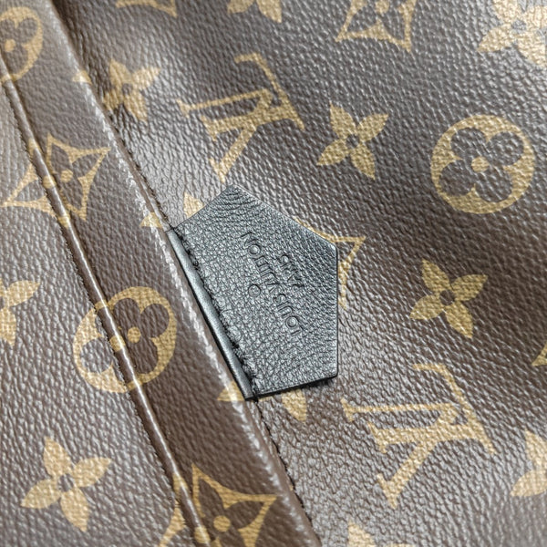 Monogram Coated Canvas Backpack Brown