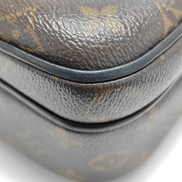 S LOCK Monogram Coated Canvas Brown