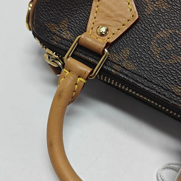 SPEEDY Nano Monogram Coated Canvas Brown