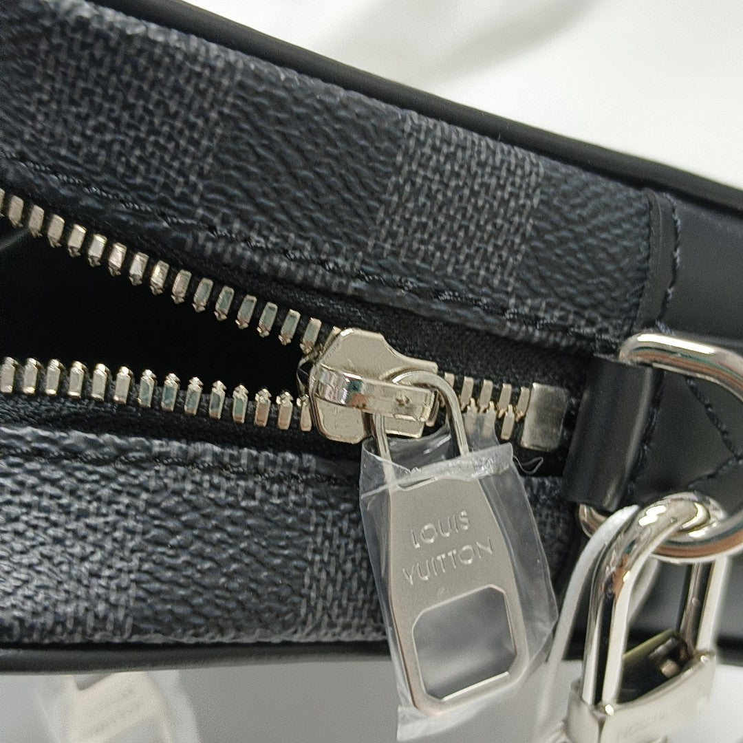 ALPHA Damier Graphite Coated Canvas Gray